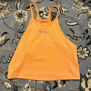 Neon orange women’s size s nobull halter tank
